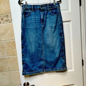 Lucky Brand midi denim skirt